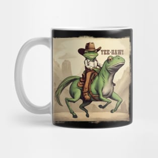 cowboy frog freaky horse yeehaw western lingo funny animal Mug